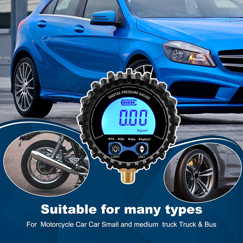 Thumbnail: Tire Pressure Gauge Digital Tire Tester Display Air Pressure Manometer Quick Con
