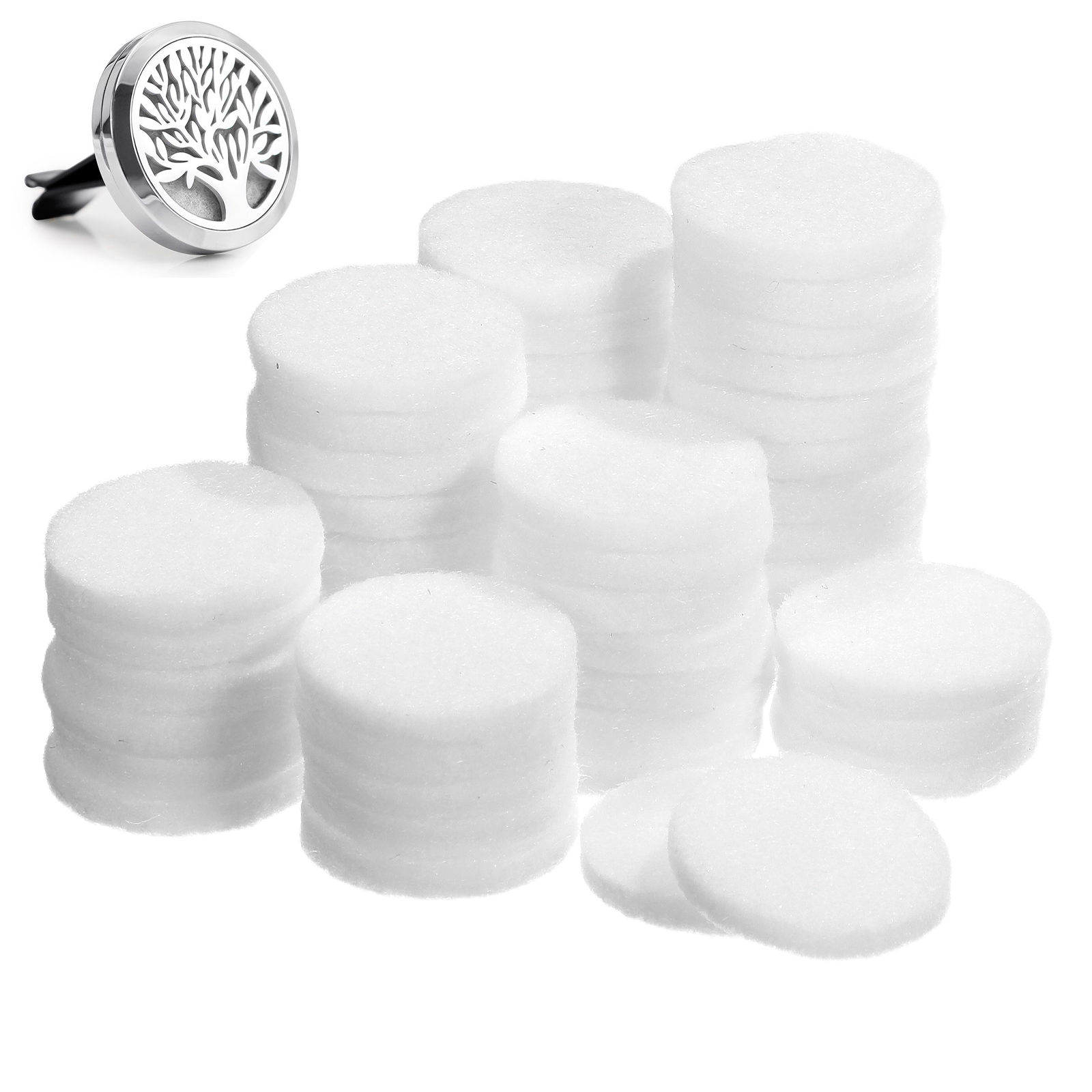 50pcs Perfume Diffuser Cotton Pads Refill Pads for Essential Oil Necklace Aroma