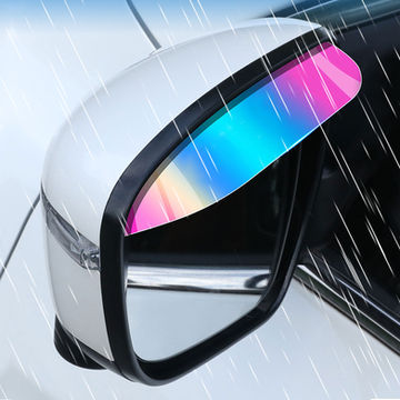 New Car Rearview Mirror Rain Eyebrow Sun Visor Protector Colorful Snow Cover Bla