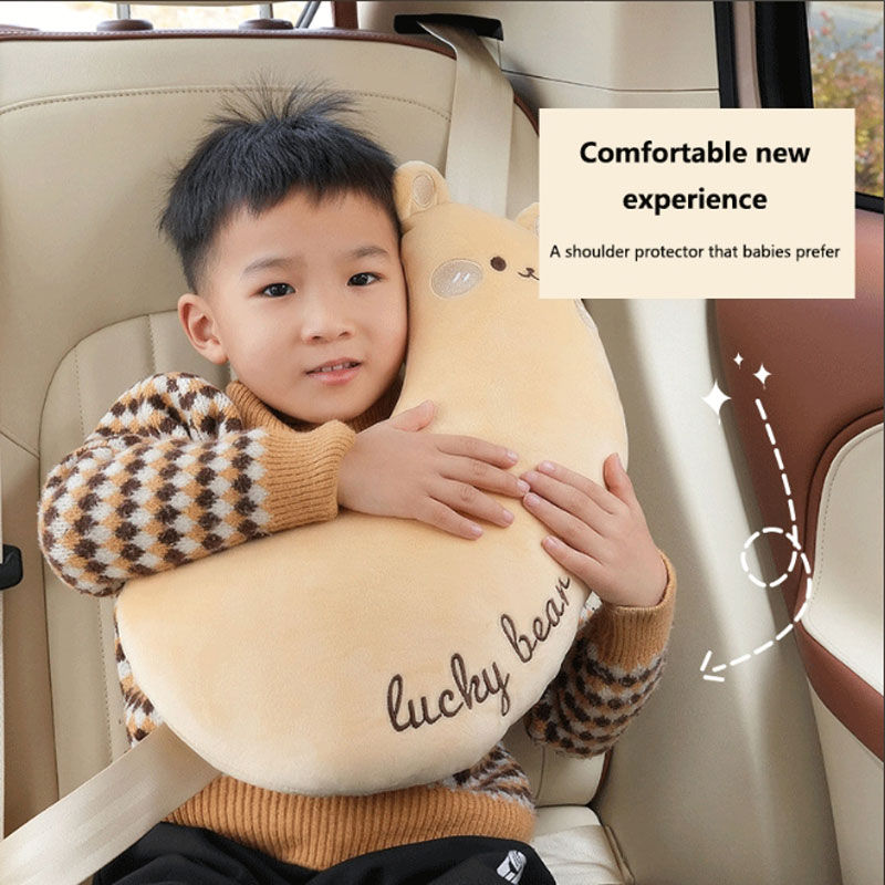 Car Shoulder Strap Thickened Soft Pillow Car Seat Belt Cover Cute Cartoon Childr