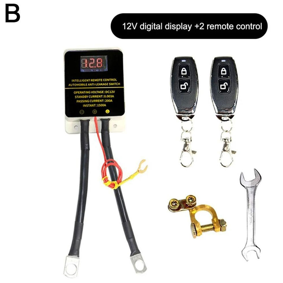 Thumbnail: 12V Car Battery Cutoff Switch Wireless Remote Control Disconnect Battery Relay W