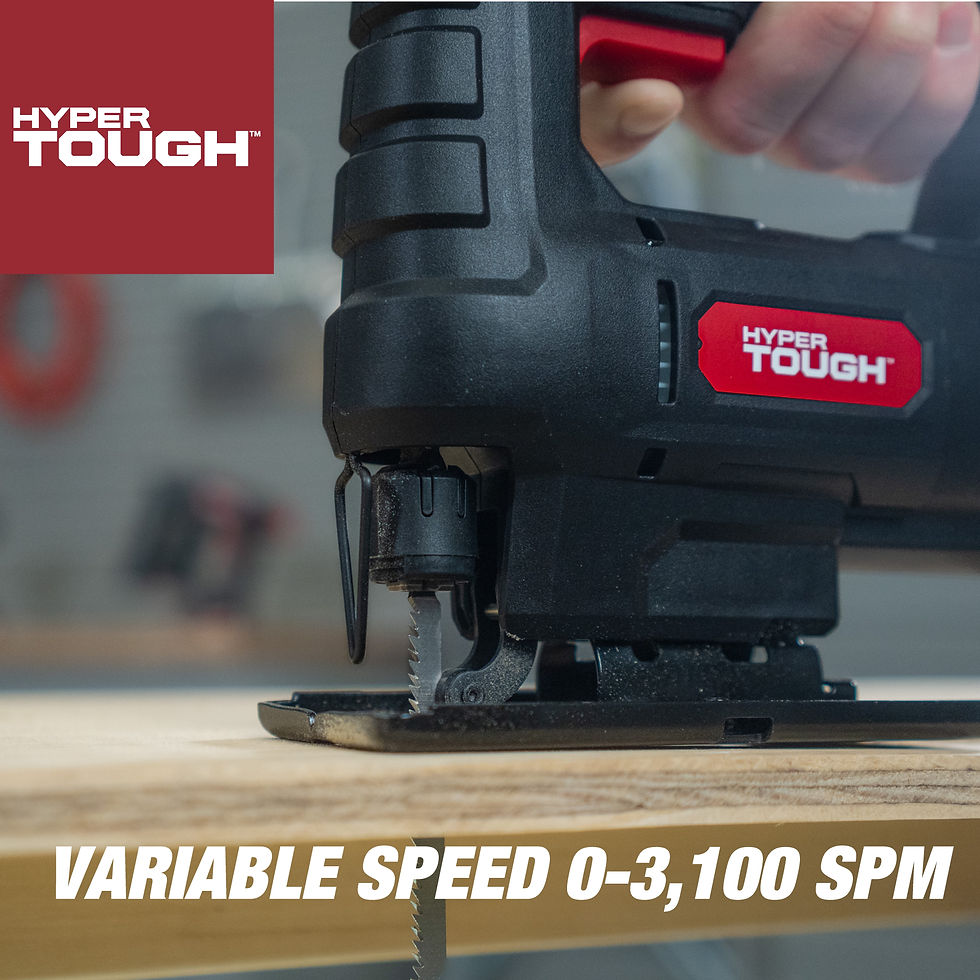 Thumbnail: Hyper Tough 3.5-Amp Corded Jig Saw, Eelectric, 120 Volt, 44002
