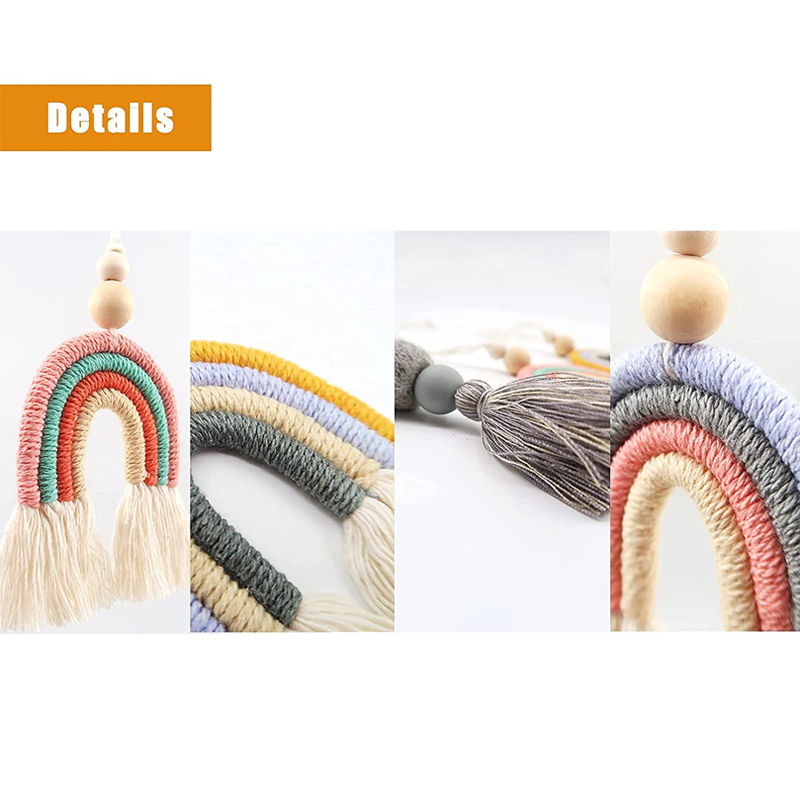 Thumbnail: Creative Cute Rainbow Decor Hanging Pendant Ornament Car Rear View Mirror Hanger