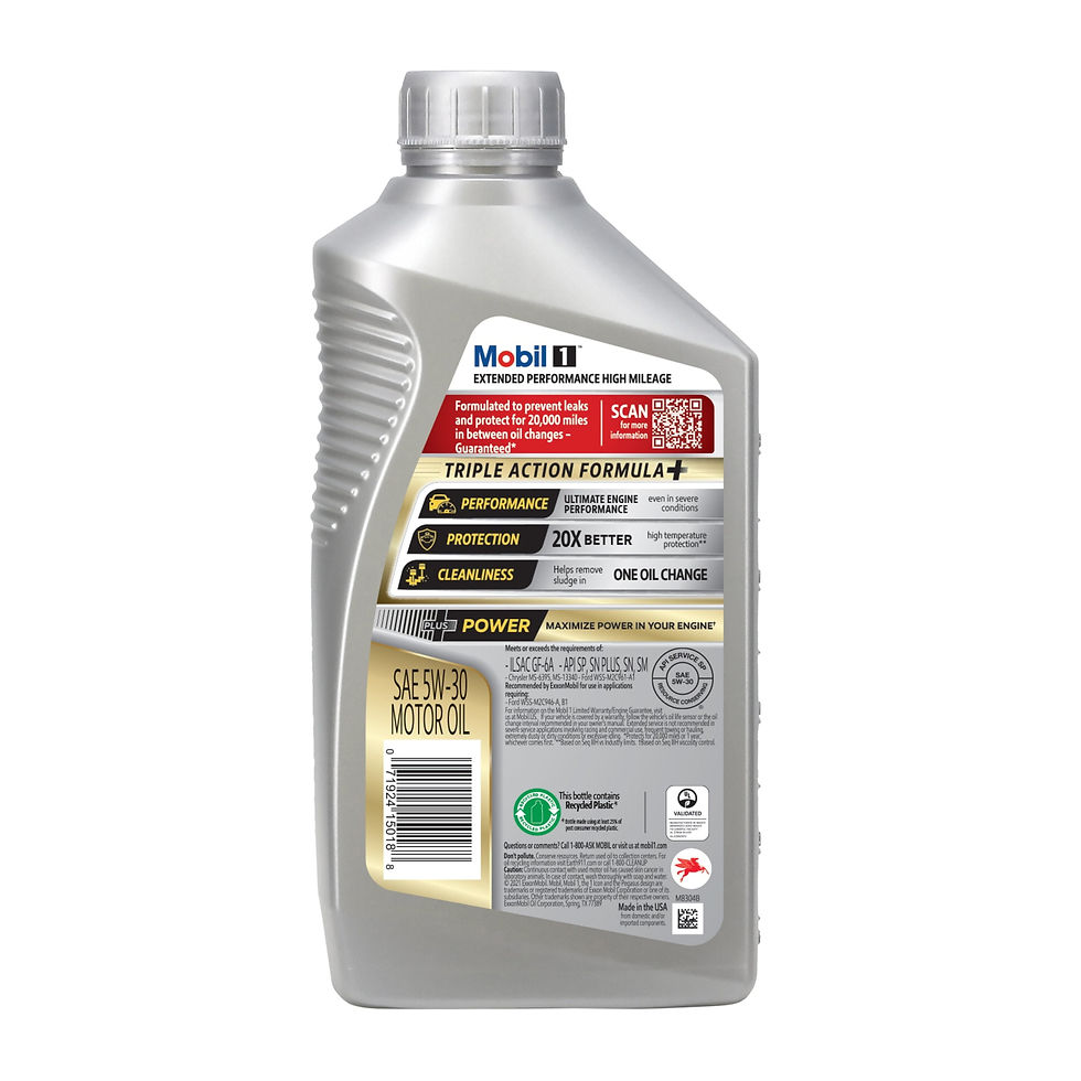 Mobil 1 Extended Performance High Mileage Full Synthetic Motor Oil 5W-30, 1..
