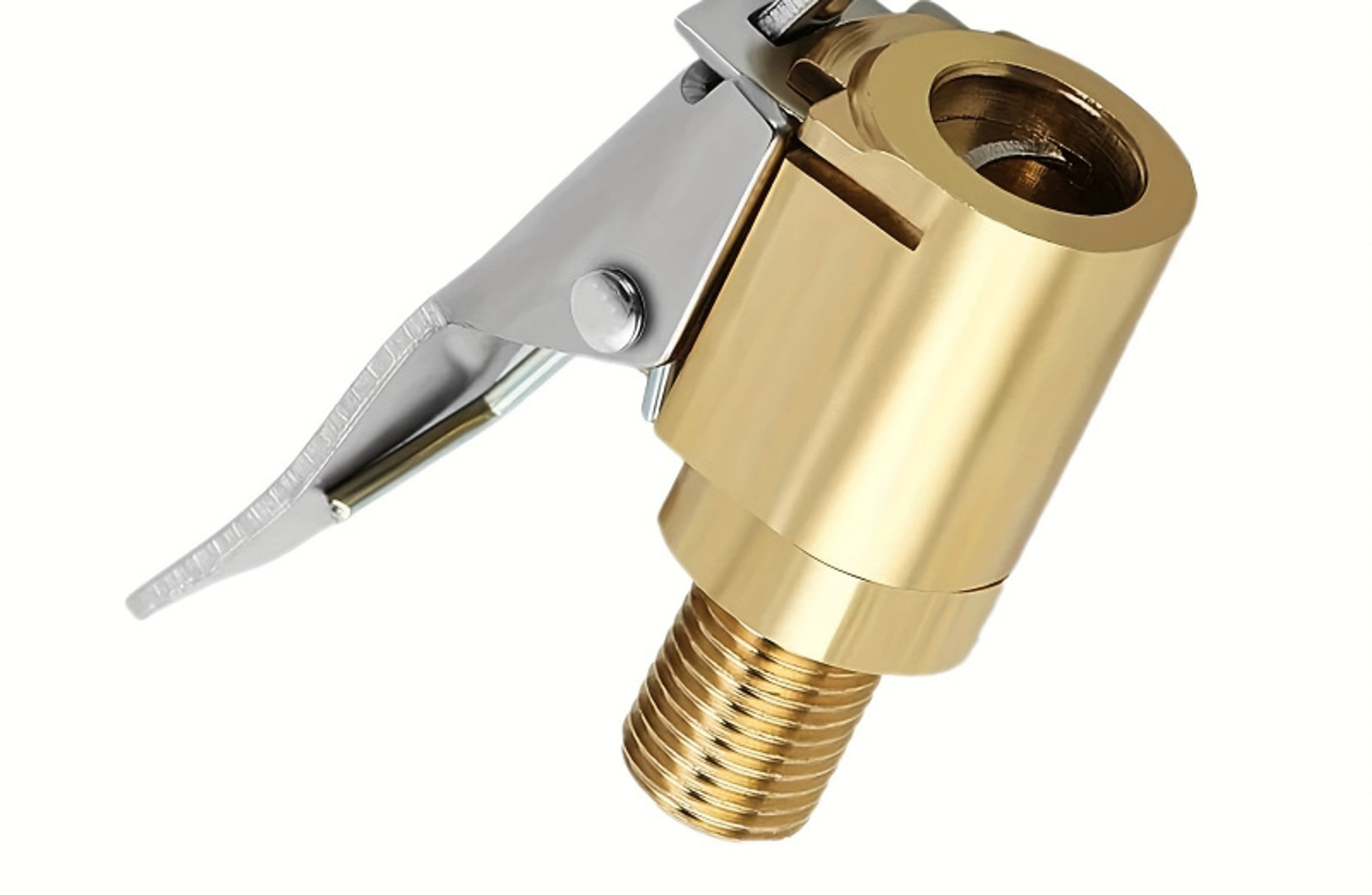 Brass Locking Nozzle Tire Air Chuck Clip Adapter - Automotive Grade for Efficien