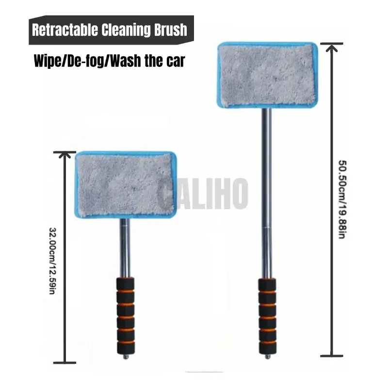 Thumbnail: Car Windshield Defogging Brush Telescopic Long handle Household Glass Clean Brus