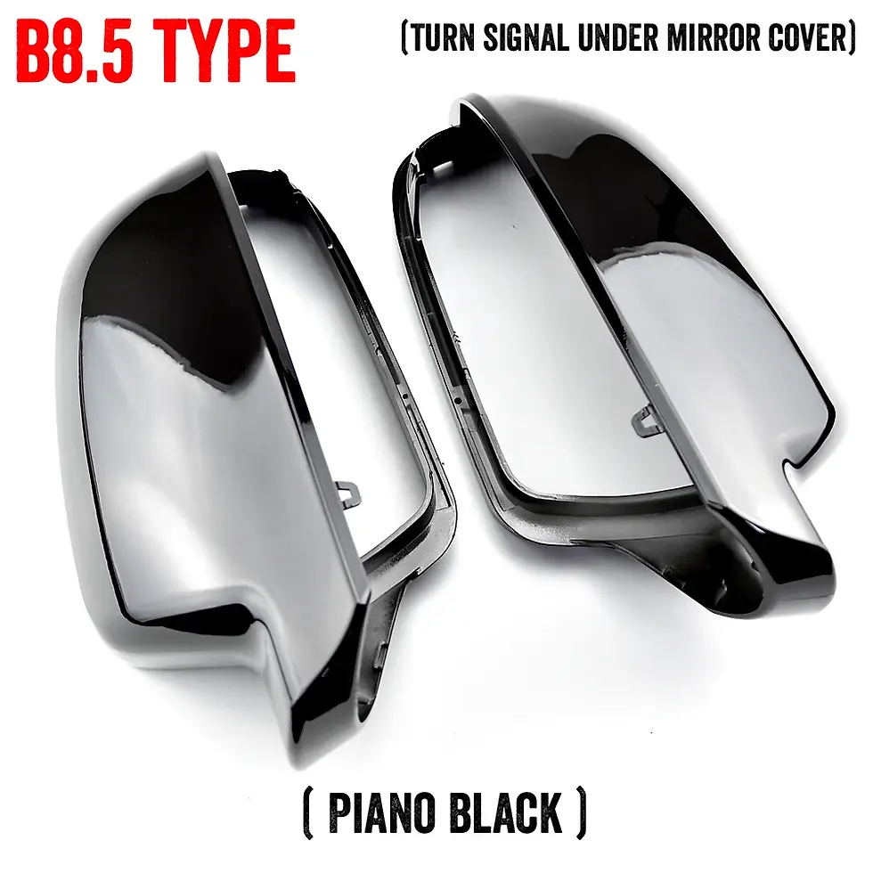 Thumbnail: 2pcs ABS Rearview Mirror Bright black Side Covers Cap B8.5 For Audi A3 8P A4 A5