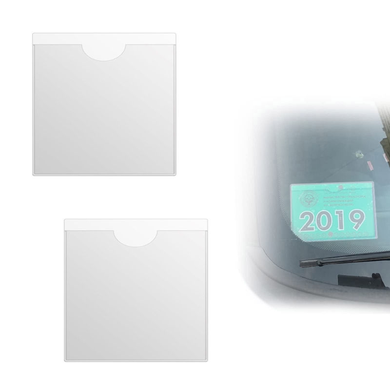 Thumbnail: Car Permit Holders Square Windscreen Card Holder Clear for Car Van Caravans Wind