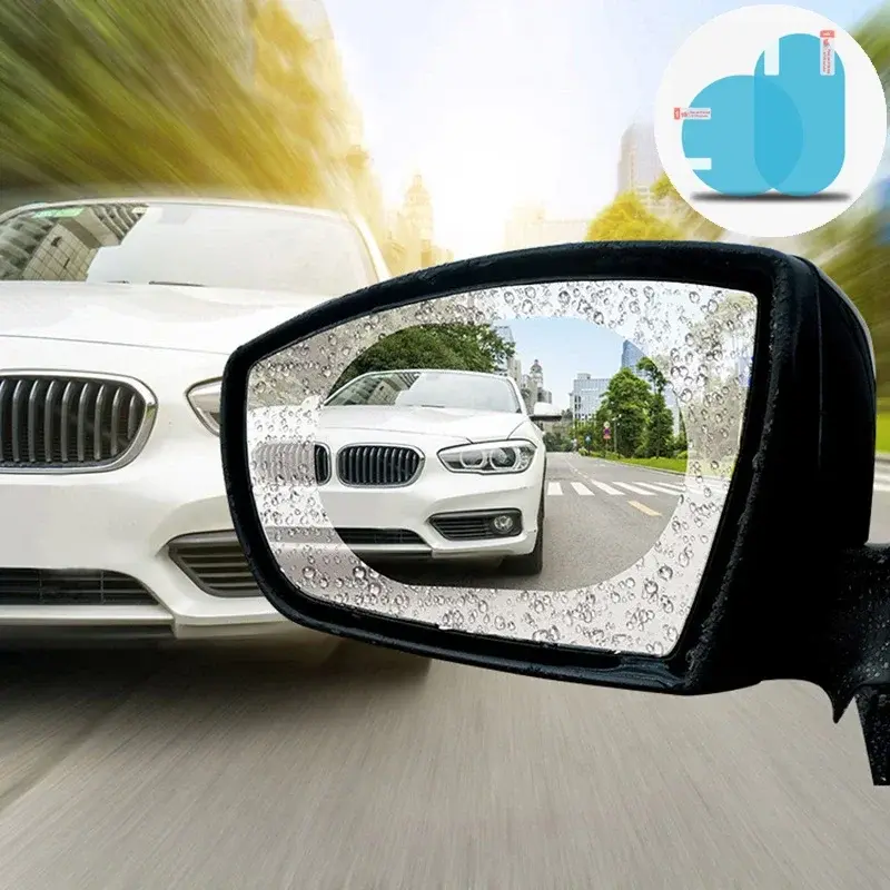 2PCS Universal Car Rearview Mirror Anti-rain Anti-Fog Anti-Scratch Clear Protect