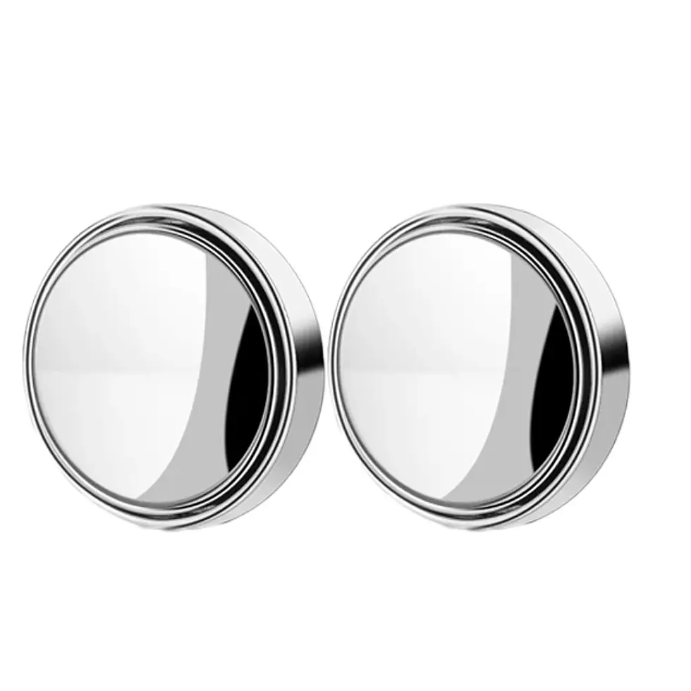 Thumbnail: 2 Pcs Car Round Frame Convex Blind Spot Mirror Wide-angle 360 Degree Adjustable