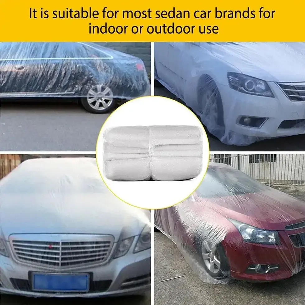Thumbnail: Disposable Transparent Car Clothing Cover Dustproof Rainproof Transparent Paint
