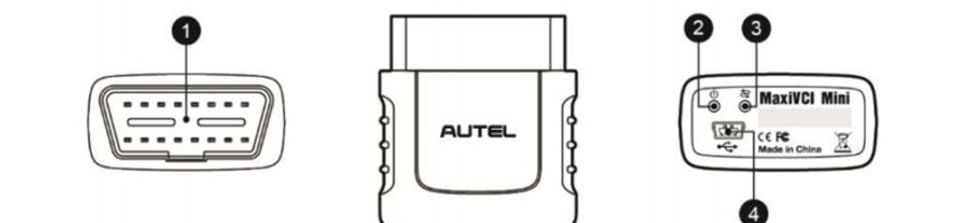 Thumbnail: Car Diagnostic Tools For Autel MaxiVCI Mini VCI Bluetooth Vehicle Interface For