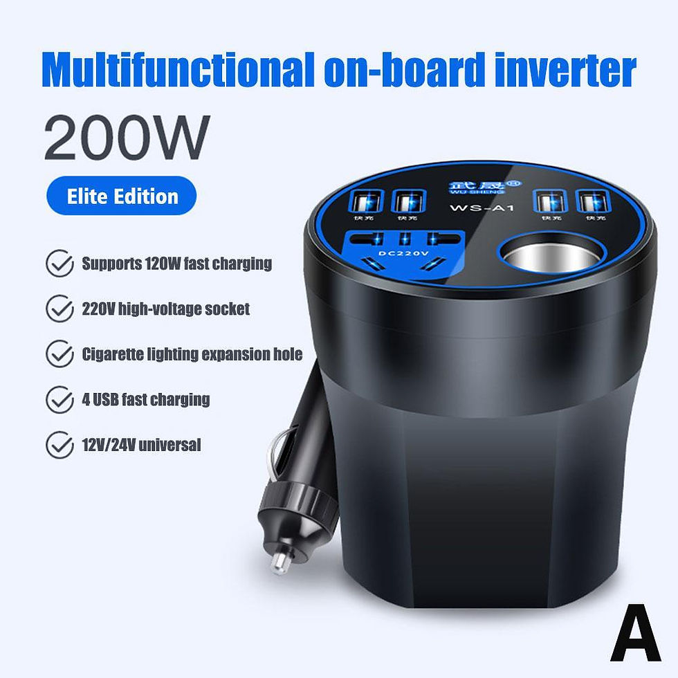 Thumbnail: 200W Multi-function Car Power Inverter 12V/24V To 220V Converter Led Display Cha