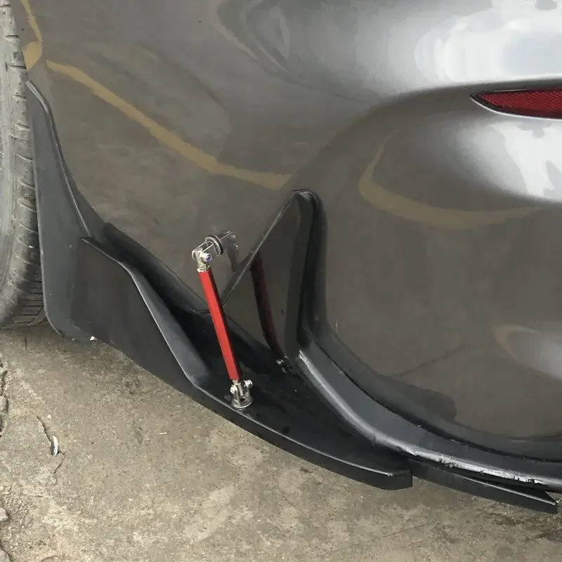 Thumbnail: Universal Car Front Rear Bumper Lip Splitter Spoiler Support Bar Kit Decorative