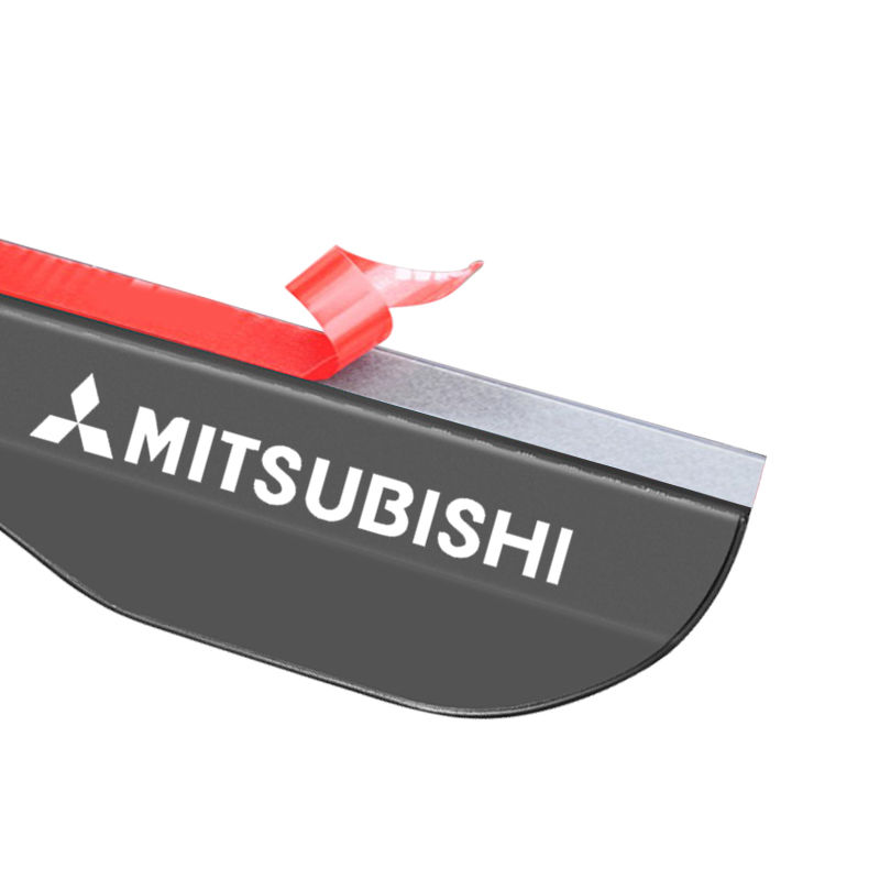 Thumbnail: 2PCS Car Rearview Mirror Eyebrow Rain Shade Rainproof Cover Visor Emblem For Mit
