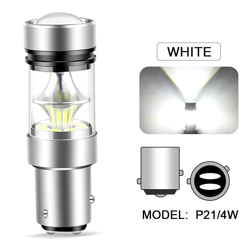 Thumbnail: 2PCS LED BAZ15D P21/4W LED Bulbs Super Bright Car Lights Red White Brake Lights