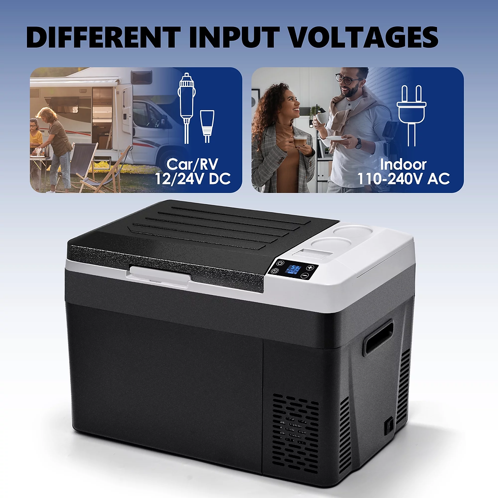 Thumbnail: 12 Volt Car Refrigerator, 32Qt Portable Fridge with 12/24V DC & 110-240V Ac,7℉~5