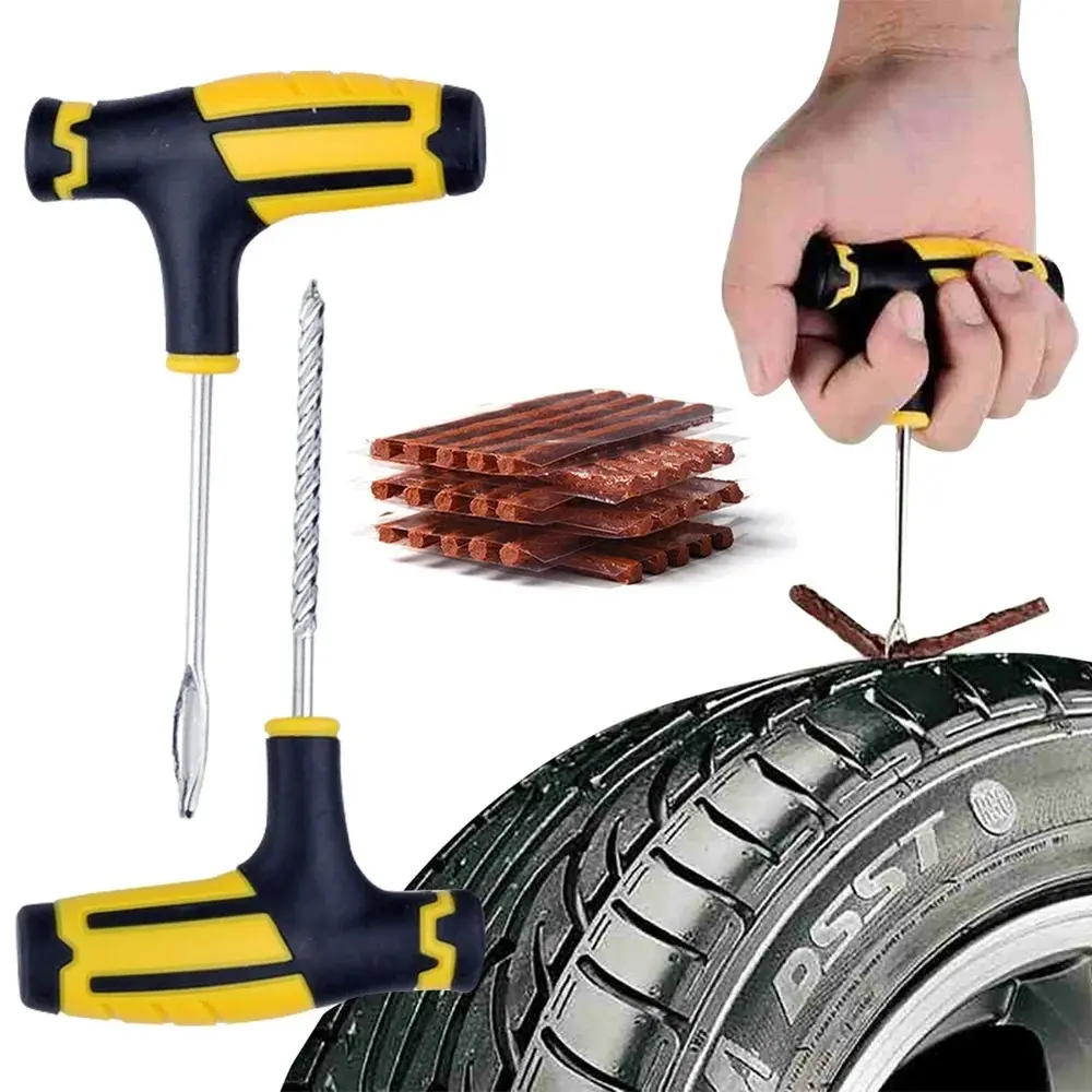 Car Tire Repair Tool Tire Repair Kit Studding Tool Set Auto Bike Tubeless Tire T