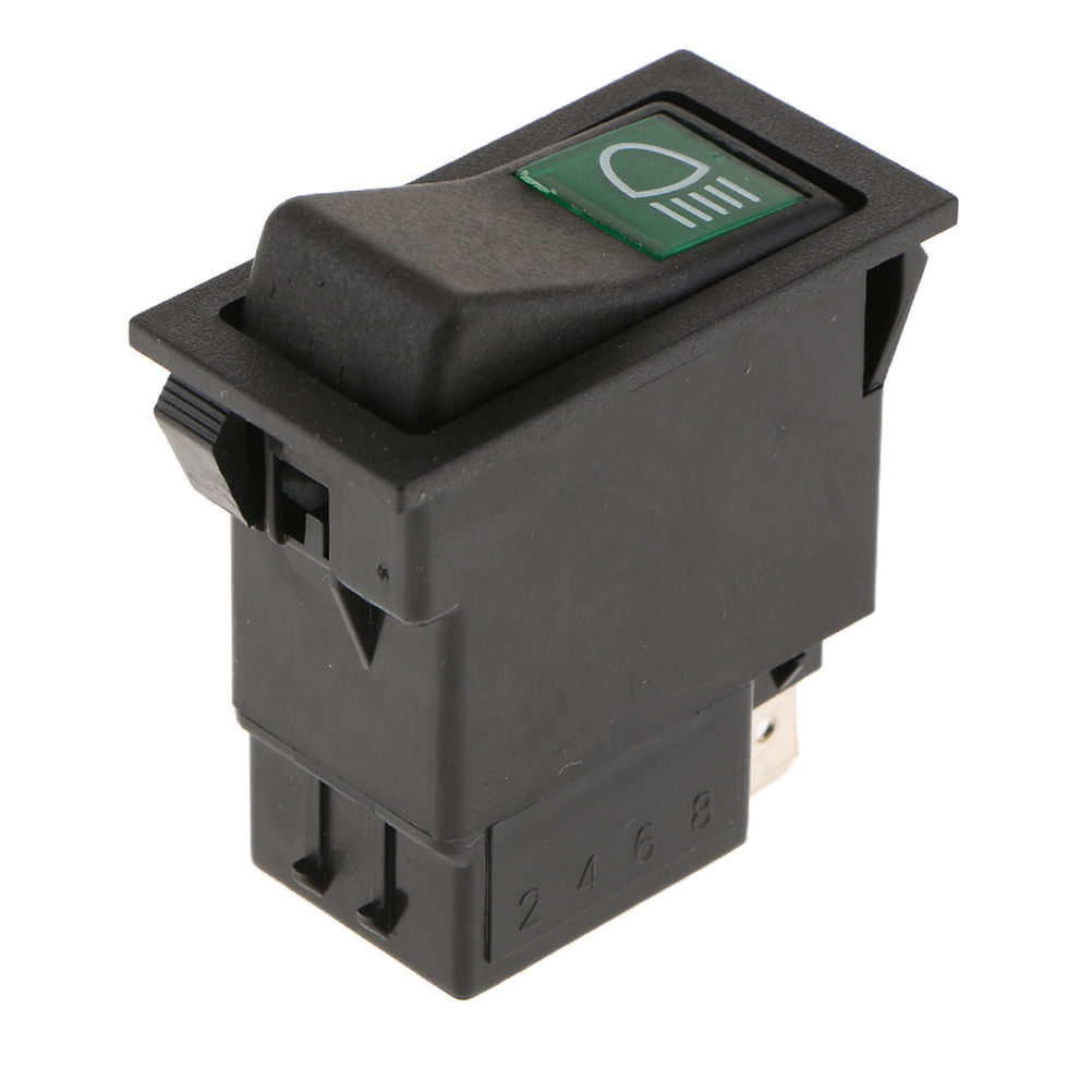 Thumbnail: Black Truck Engineering Train Headlight Rocker Toggle Switch On Off Button