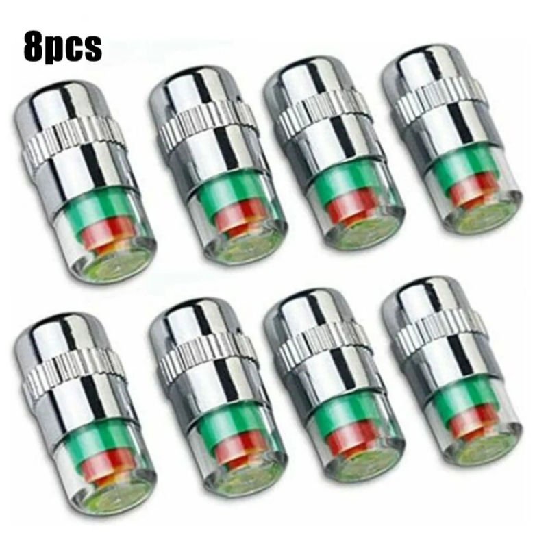 4/8pcs Motorcycle Car Tire Pressure Monitor Valve Cap Sensor Indicator Eye Alert