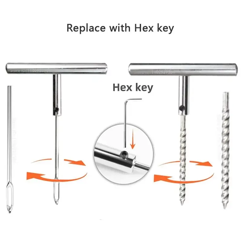 Thumbnail: Auto Tire Repair Set Puncture Repair Tools Car Van Motorcycle Bike Emergency Hea