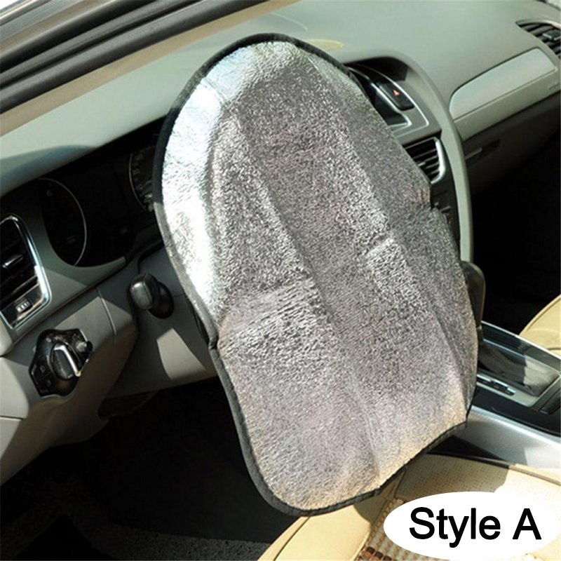 Foldable Car Steering Wheel Sun Shade Double Thick Sun Protection Anti-uv Sunscr
