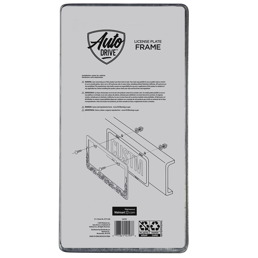 Thumbnail: Auto Drive Universal License Plate Frame - Bling Flowers