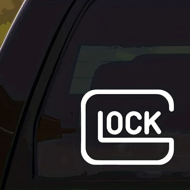 Creative LOCK Car Sticker Laptop Bumper Wall Truck Moto Van Helmet Racing Camper