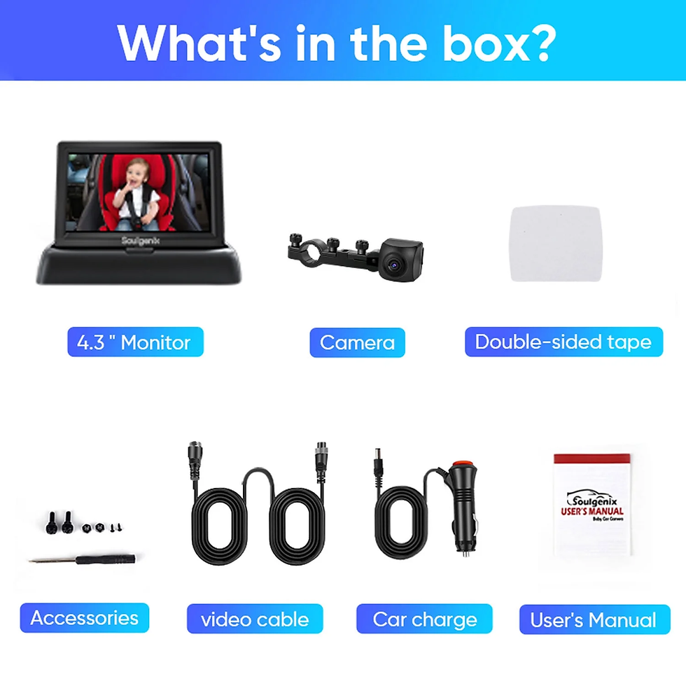 Thumbnail: Baby Car Camera for Backseat, 4.3 HD Baby Car Monitor with Camera Travel Baby Mi