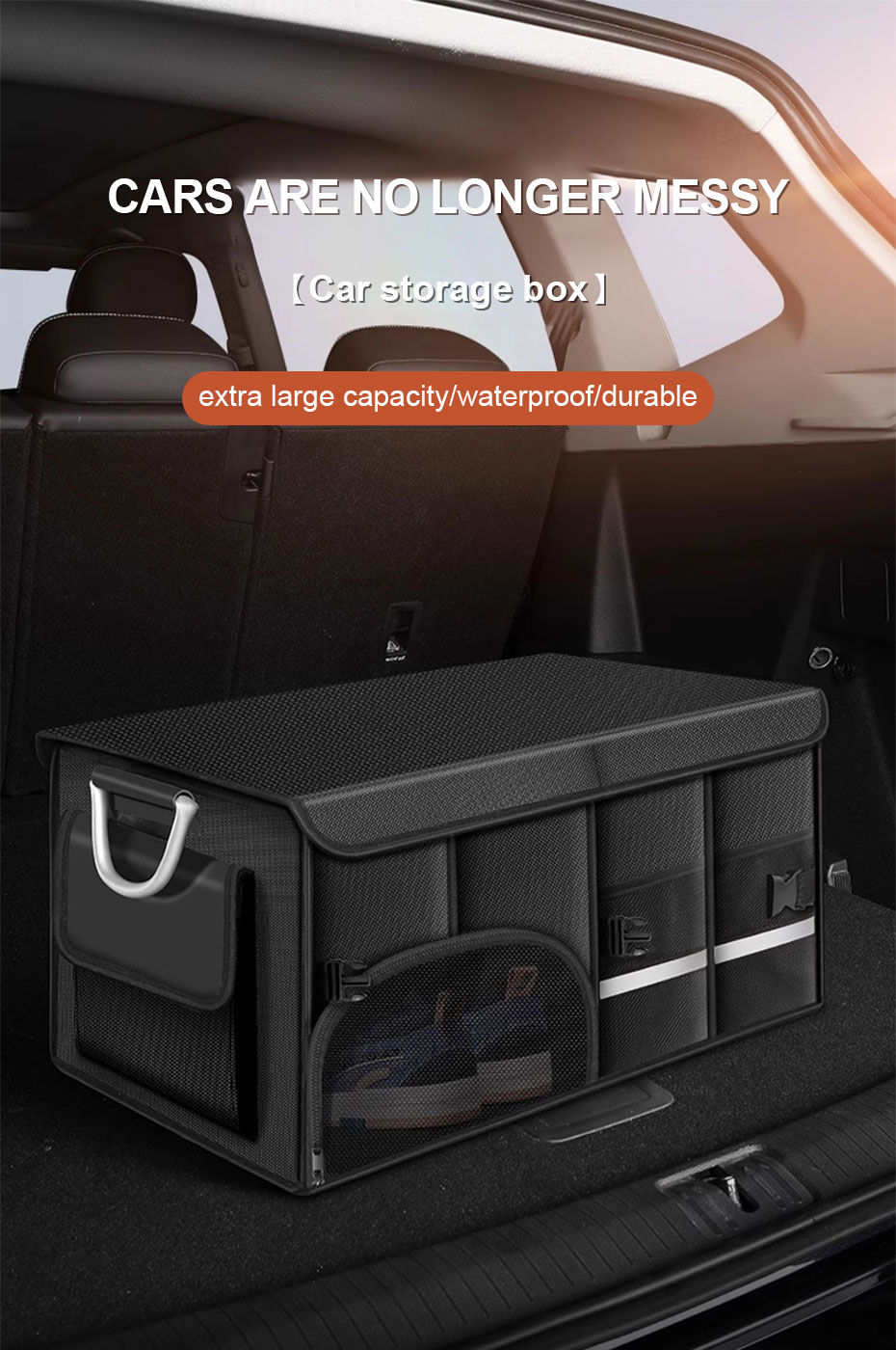 Thumbnail: SEAMETAL Foldable Trunk Storage Box Waterproof Oxford Cloth 110L Large-Capacity