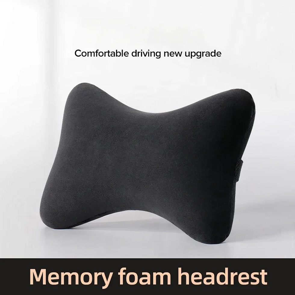 Thumbnail: Adjustable Auto Head Neck Pillow Bound-shaped Memory Foam Car Seat Support Waist