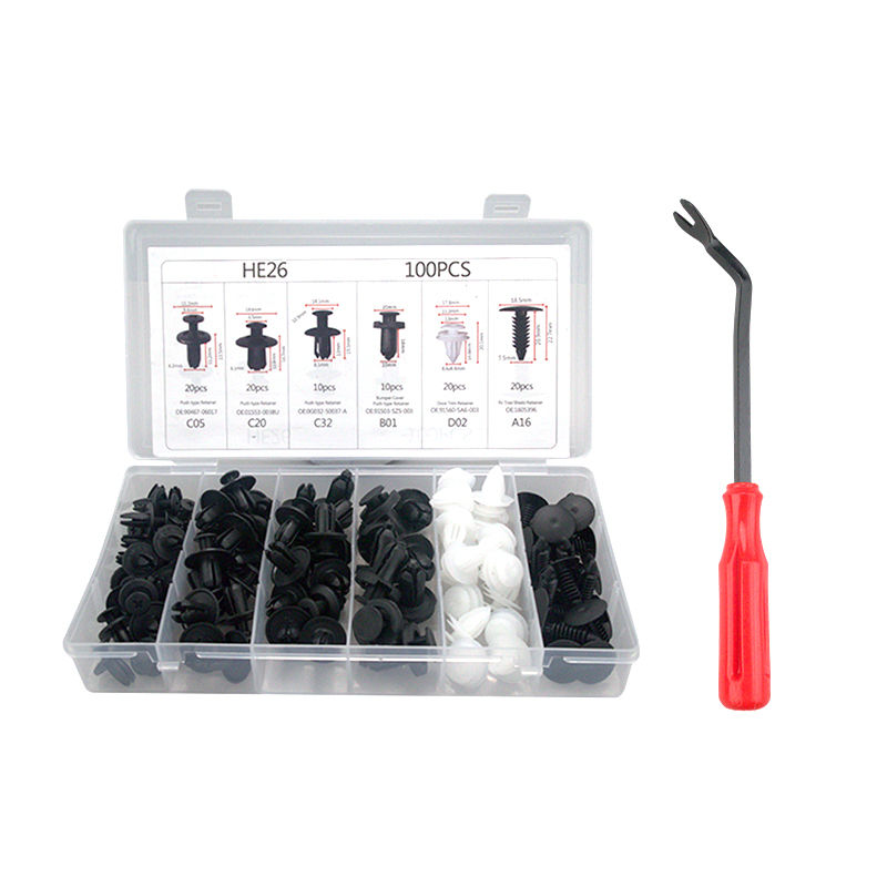 Thumbnail: 6 Size 100pcs Auto Fastener Clip Mixed Car Body Push Retainer Pin Rivet Bumper D