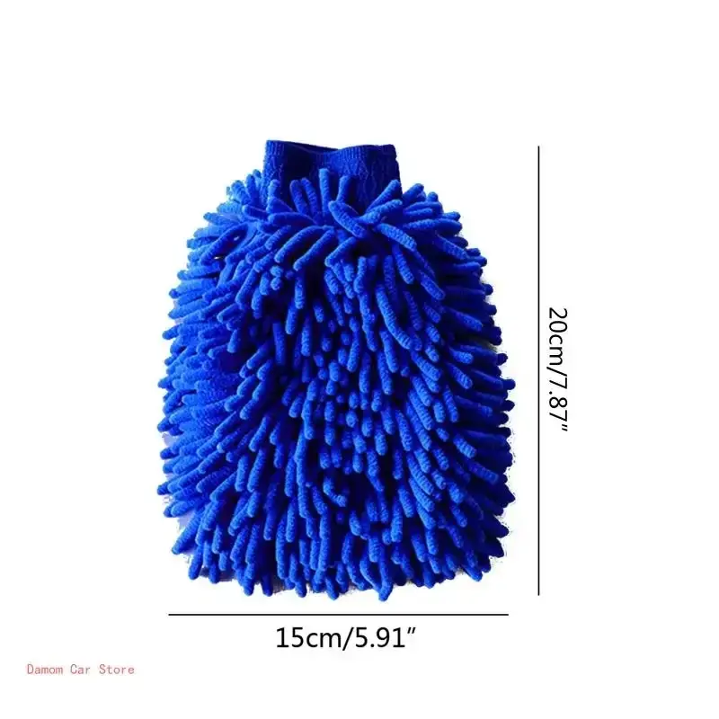 Thumbnail: Car Wash Gloves Chenille Glove Plush Rags Thickened Double-sided Car Supplies Cl
