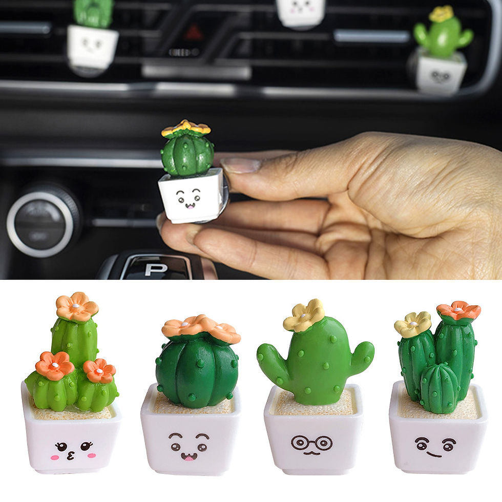 Thumbnail: Resin Transparent Crystal Cactus Car Accessories Auto Center Console Ornaments D