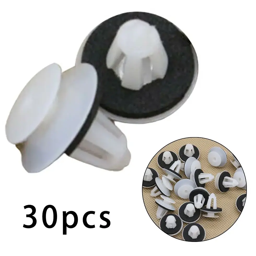 Thumbnail: Direct Replacement 30 Fastener Clip Inner Door Panel Trim Retainers Colour White