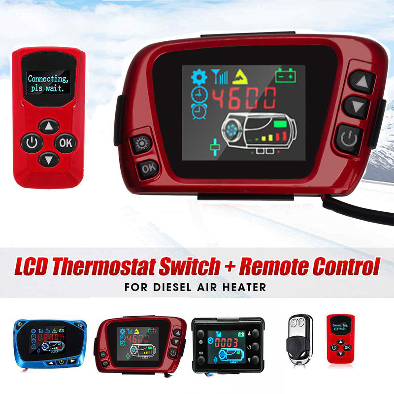 Thumbnail: 12V/24V LCD Display Thermostat Monitor Switch+Remote Controller Accessories For