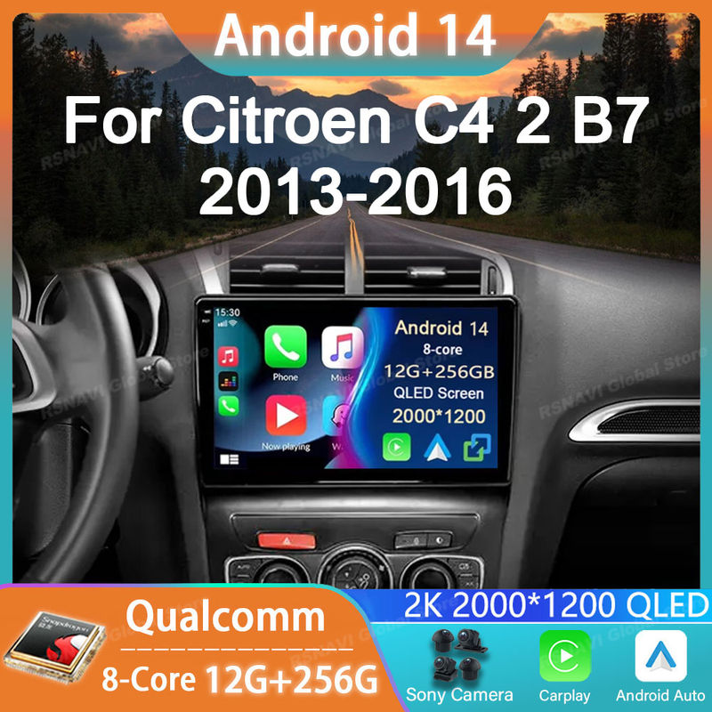 Car Radio Android 14 For Citroen C4 B7 C4L DS4 2013 2014 2015 2016 2017 Multimed