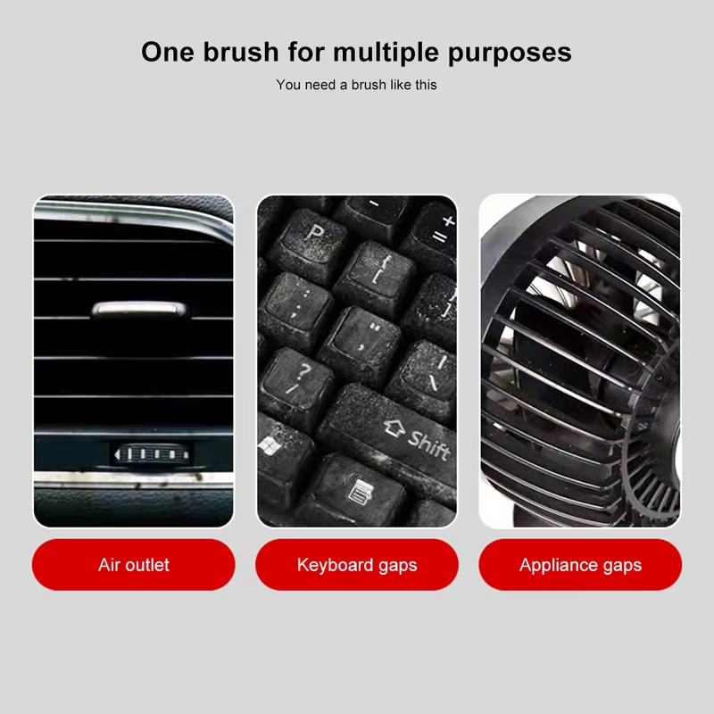 Thumbnail: 1PC Car Detailing Brushes Automobile Interior Soft Bristles Brush Air Vent Dust