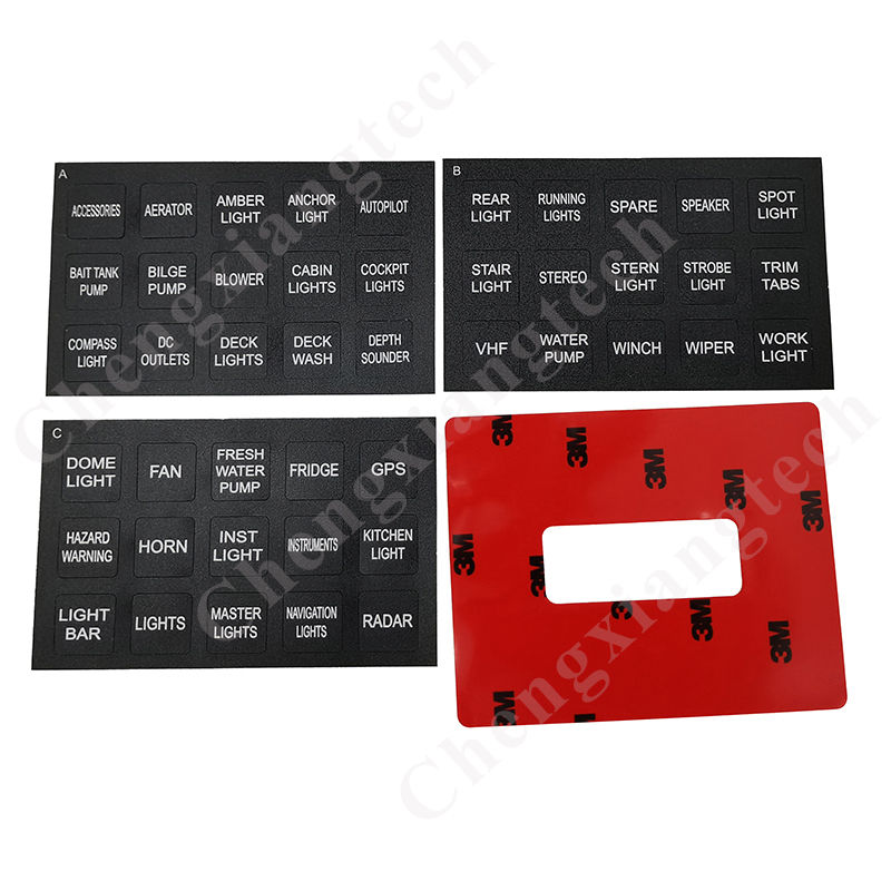 Thumbnail: 12V/24V Marine Boat Touch Panel 8 Gang Push Button Switch Panel Blue White ON OF