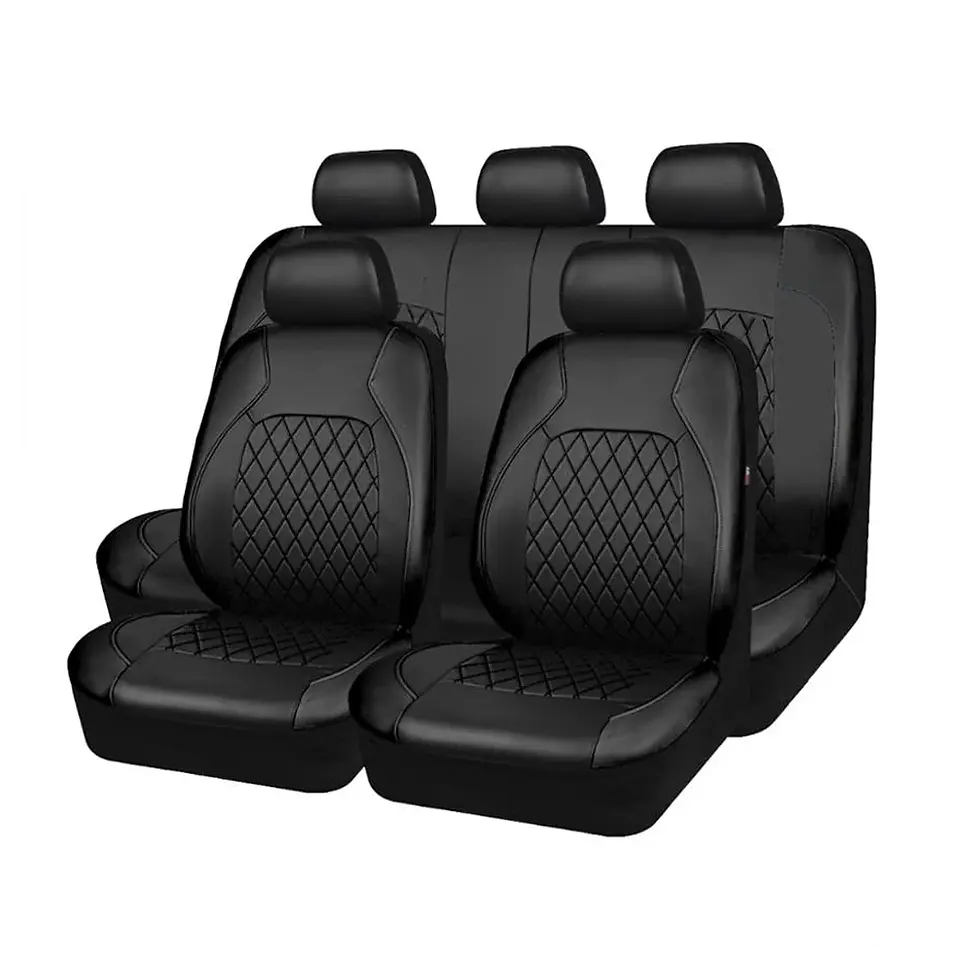 Thumbnail: Universal Car Seat Cover Set PU Leather Vehicle Cushion Full Surrounded Protecto