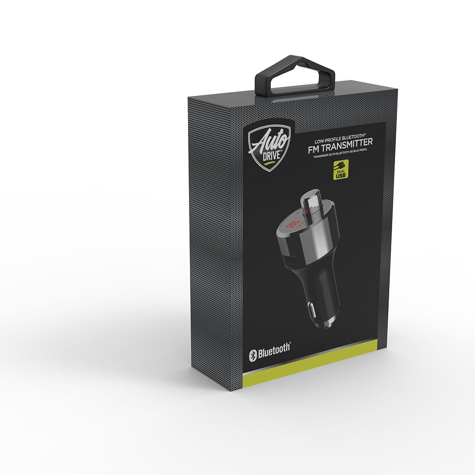 Thumbnail: Auto Drive Bluetooth FM Transmitter,Hands-Free Calling,Compatible with Smar..