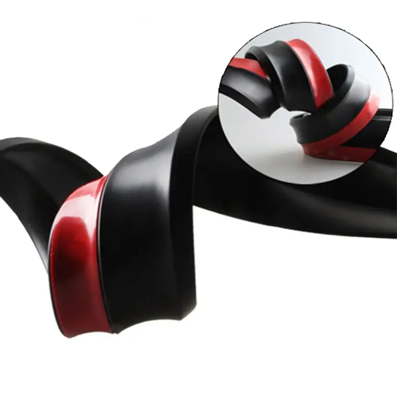 Thumbnail: Rubber Body Trim Strip Car Front Bumper Lip Spoiler Protector Side Skirt Width S