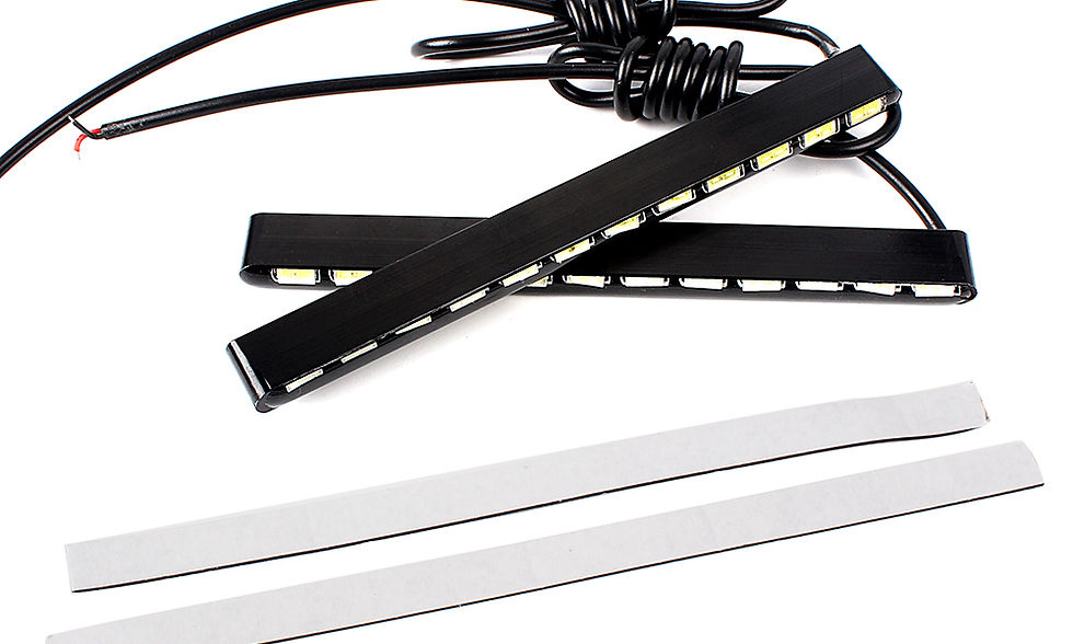 Thumbnail: Car Styling Daytime Running Lights 2pcs Daylight SMD 7030 12 LEDs Led Strip Wate
