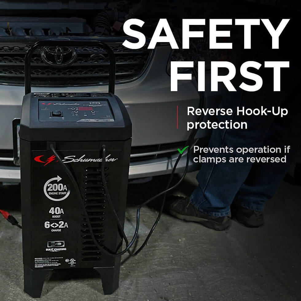 Thumbnail: Schumacher Electric Battery Charger with Engine Starter, Boost, and Maintai..