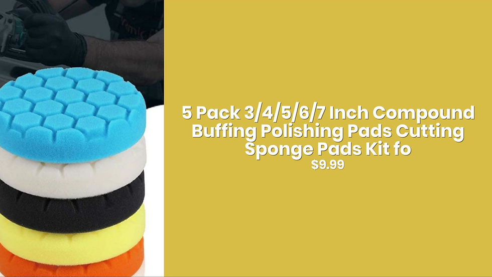 Thumbnail: 5 Pack 3/4/5/6/7 Inch Compound Buffing Polishing Pads Cutting Sponge Pads Kit fo
