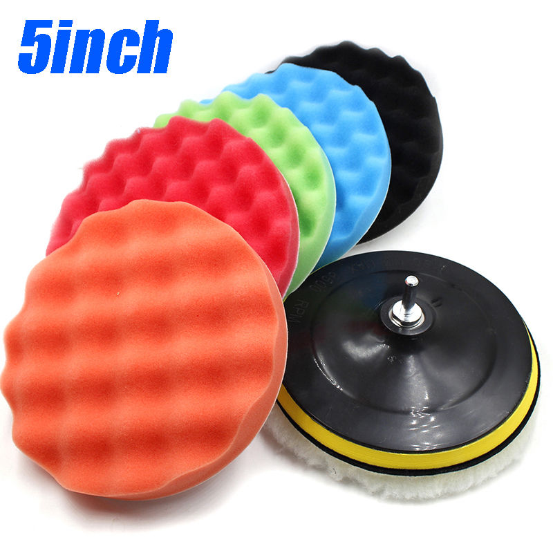 Thumbnail: Car Polishing Sponge Pads Kit Foam Pad Buffer Kit Polishing Machine Wax Pads for