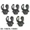 Thumbnail: 5pcs Car Hood Bonnet Rod Clips Black Clamp Plastic Holder For Opel Tigra A B Cor