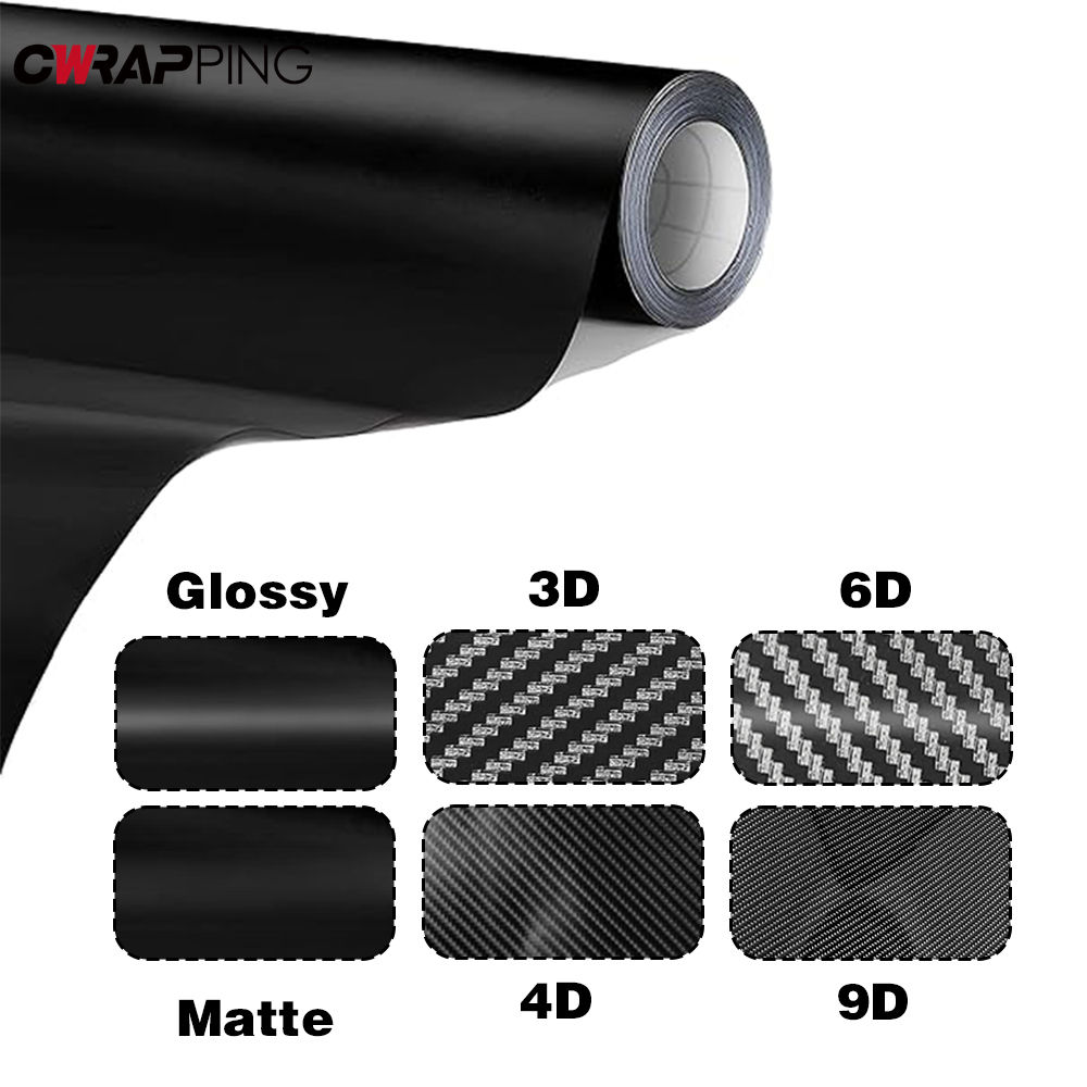 Glossy Matte Carbon Fiber Vinyl Car Wrap Films Bubble Free for Car Sticker Lapto