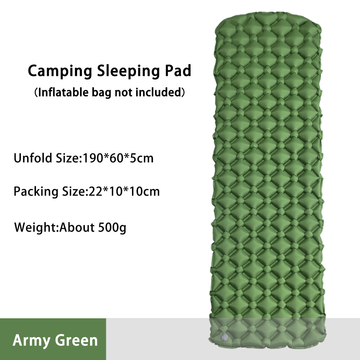 Camping Inflatable Mattress In Tent Folding Camp Bed Sleeping Pad Picnic Blanket