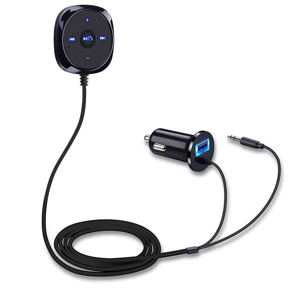 Bluetooth Car Kit Bluetooth Receiver, Bluetooth Hands-Free Audio Adapter Built-I